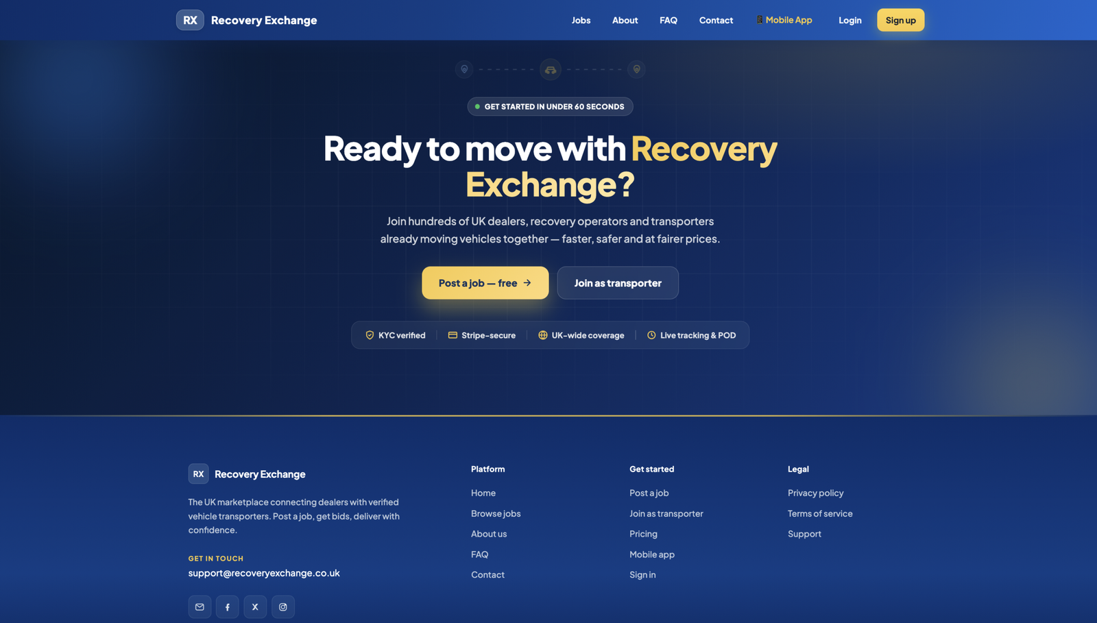 Recovery Exchange (RX) — PWA Logistics Marketplace SaaS