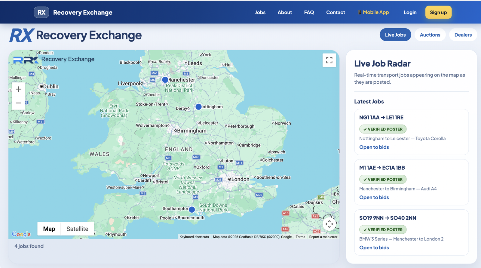Recovery Exchange (RX) — PWA Logistics Marketplace SaaS