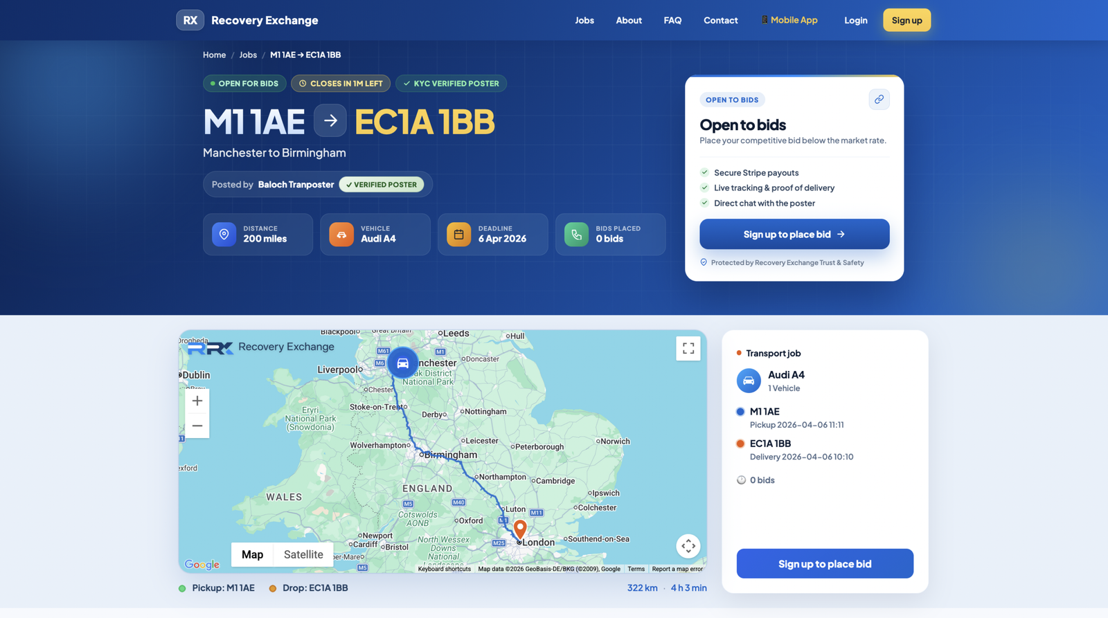 Recovery Exchange (RX) — PWA Logistics Marketplace SaaS