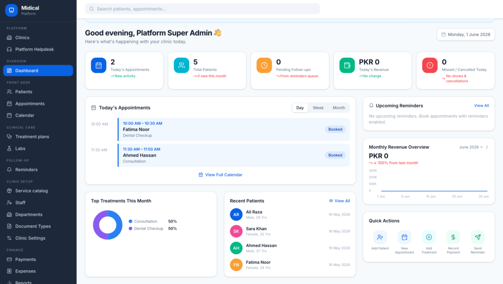 Clinic ERP & Healthcare Practice Management Platform