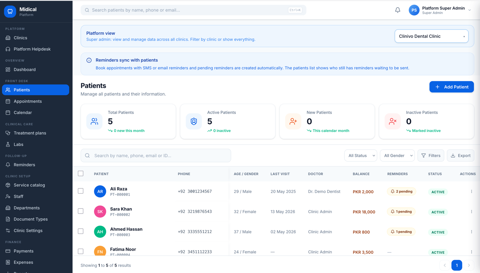 Clinic ERP & Healthcare Practice Management Platform