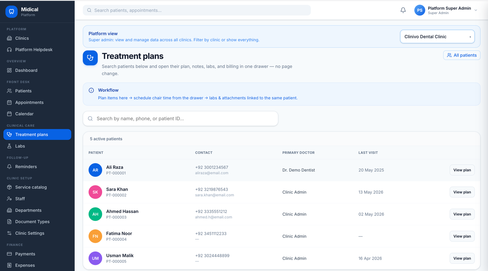 Clinic ERP & Healthcare Practice Management Platform
